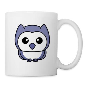 Eule Comic - Tasse - Weiß - Rechts