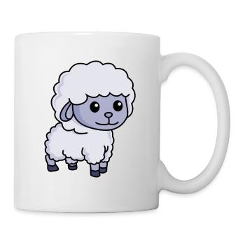 Schaf Comic Tier - Tasse - Weiß - Rechts