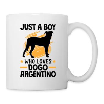 Seulement un garçon qui aime Dogo Argentino - Mug blanc - blanc - Droite