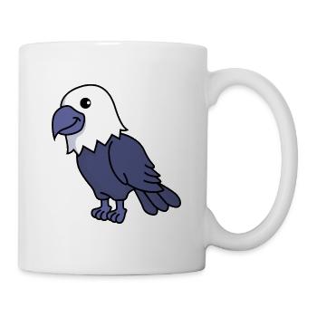 Adler Comic Tier - Tasse - Weiß - Rechts