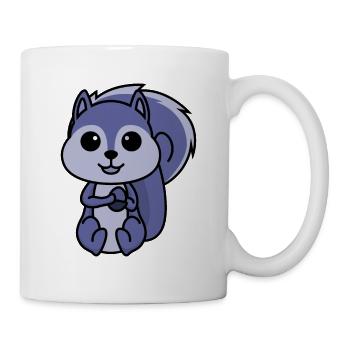 Eichhörnchen Comic Tier - Tasse - Weiß - Rechts
