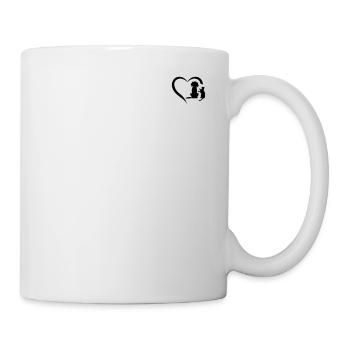 Baby Cat and Dog Heart - Animal Dog & Cat Heart - Tasse - Weiß - Rechts