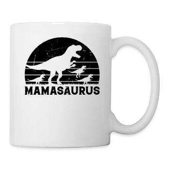 Mamasaurus Rex Dinosaur Triplet Dino - Maman avec th - Mug blanc - blanc - Droite