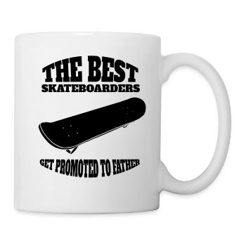 Skateboard Vater Longboard Sakten Papa Skater Dad - Tasse - Weiß - Rechts