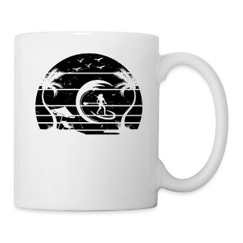 Surfing Girl Stand Up Paddle Board - Water Sports - Tasse - Weiß - Rechts