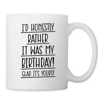 Birthday Party Natal Celebration Unique Greeting - Mug - white - Right