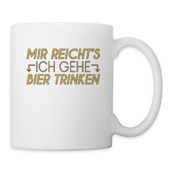 Bier Spruch - Tasse - Weiß - Rechts
