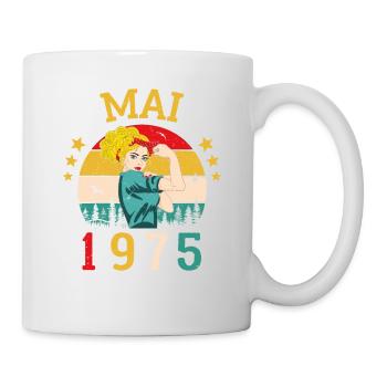 May 1975 Anniversary Vintage Happy Birthday - Mug - white - Right