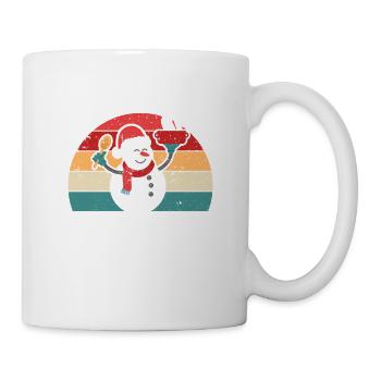 Weihnachten Chefkoch Schneemann Xmas Ladys I Love - Tasse - Weiß - Rechts