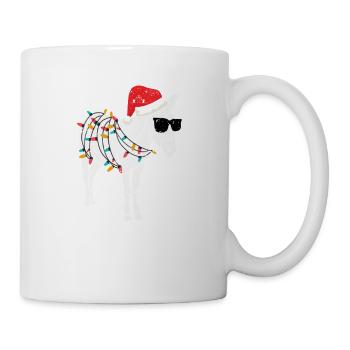 Père Noël Âne Lumières de Noël Drôle - Mug blanc - blanc - Droite