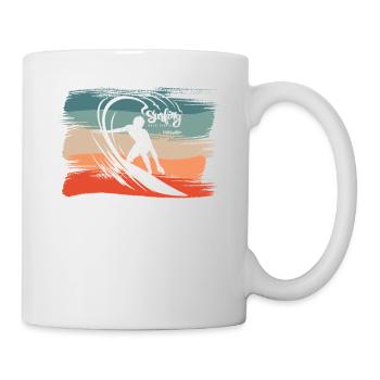 Surfing Beach Surfer Board Surfing - Mug - white - Right