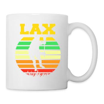 Retro Vintage LAX Cool Awesome Lacrosse Designs - Mug - white - Right