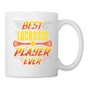 Best Lacrosse Player Ever Awesome Vintage Present - Tasse - Weiß - Rechts