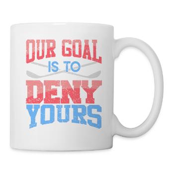 Our Goal Is To Deny Yours Funny Retro Lacrosse - Mug - white - Right