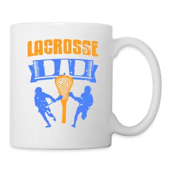 Retro Vintage Lacrosse Dad Awesome T-Shirt Present - Tasse - Weiß - Rechts