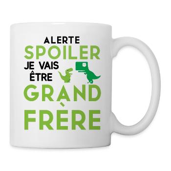 Enfant je vais être grand frère annonce grossesse - Mug blanc - blanc - Droite