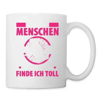 Ich Hasse Menschen Aber Degus Finde Ich Toll - Tasse - Weiß - Rechts