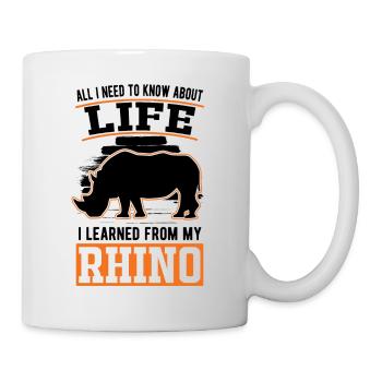Rhinocéros Cadeau Rhinocéros - Mug blanc - blanc - Droite