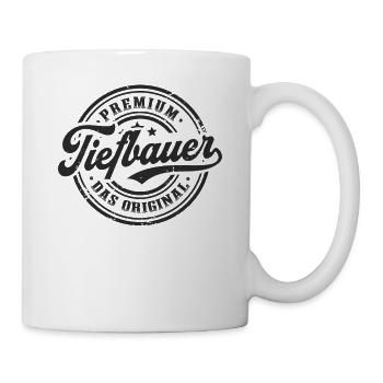 Tiefbauer Original Vintage Tiefbau - Tasse - Weiß - Rechts
