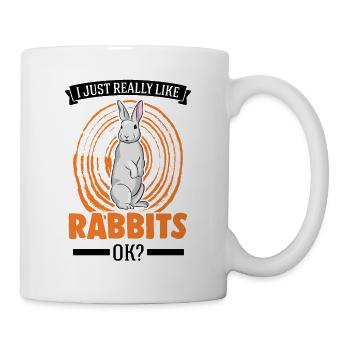 J’aime vraiment Rabbits Rabbit Rabbit - Mug blanc - blanc - Droite