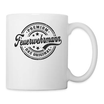 Feuerwehrmann Original Vintage Feuerwehr - Tasse - Weiß - Rechts