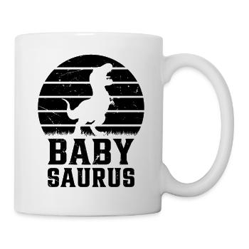 BabySaurus Dino Baby Dino Birth T-Rex Dinosaur Bab - Mug - white - Right