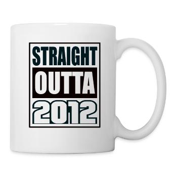 Straight Outta 2012 Anniversaire 2012 Né en 2012 - Mug blanc - blanc - Droite