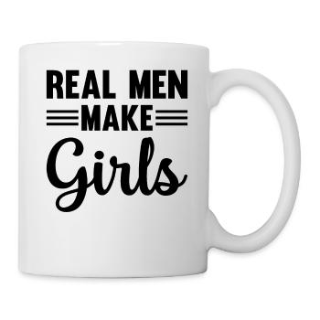 Nouveau papa - Les vrais hommes font des filles papa paternité Gi - Mug blanc - blanc - Droite
