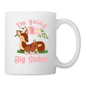 Promoted to Big Sister Deer Going To Be A Big Sis - Mug - white - Right