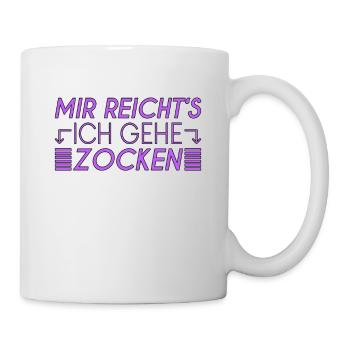 Zocken Spruch - Tasse - Weiß - Rechts