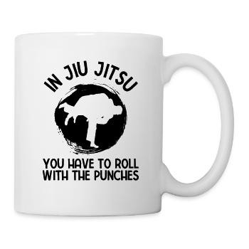 BJJ Jiu Jitsu - Tasse - Weiß - Rechts