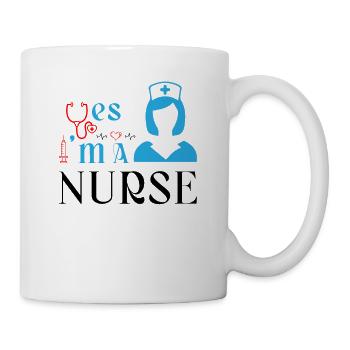 Ja, ich bin eine Krankenschwester - Tasse - Weiß - Rechts