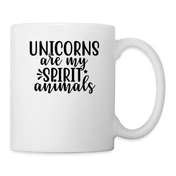 Les licornes sont mes animaux spirituels Licorne - Mug blanc - blanc - Droite
