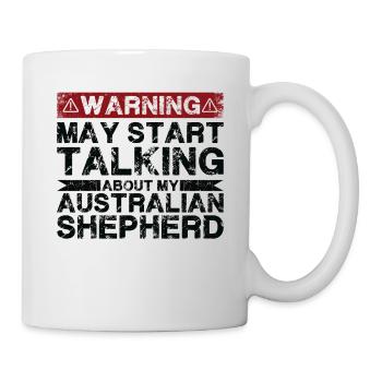 Talk about The Australian Shepherd - Mug - white - Right