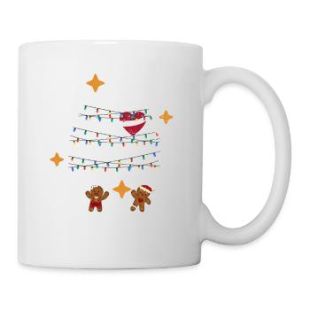 Skeleton Heart Rib Cage X-Ray Gingerbread Christmas - Mug - white - Right