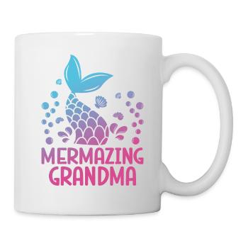 Erstaunlich Oma Fantasy Meerjungfrau Geschichte - Tasse - Weiß - Rechts