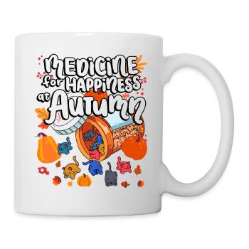 Medicine for Happiness at Autumn Cat Gummies - Mug - white - Right