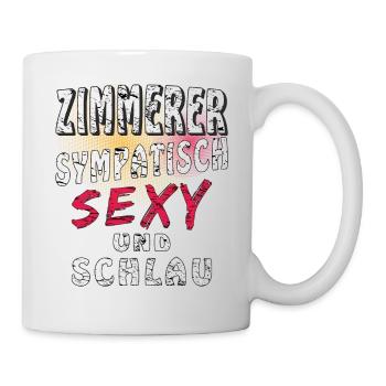 ZIMMERER SYMPATISCH SEXY UND SCHLAU - Tasse - Weiß - Rechts