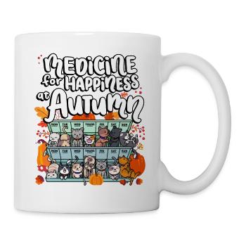 Medicine for Happiness in Autumn Weekdays Days - Mug - white - Right