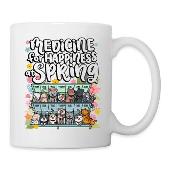 Medicine for happiness in the spring days for - Mug - white - Right