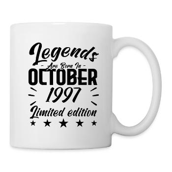LEGENDS ARE BORN IN OCTOBER 1997 anniversary gift. - Mug blanc - blanc - Droite