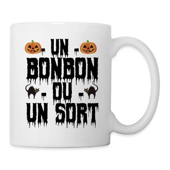 un bonbon ou un sort - Mug blanc - blanc - Droite