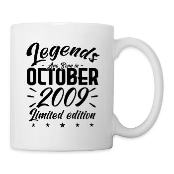 LEGENDS ARE BORN IN OCTOBER 2009 - Mug - white - Right