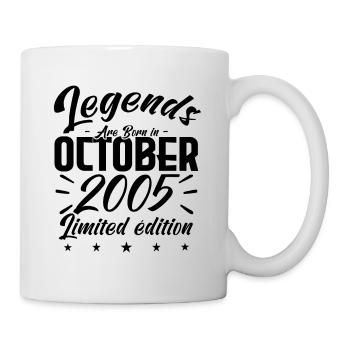 LEGENDS ARE BORN IN OCTOBER 2005 anniversary gift - Mug - white - Right