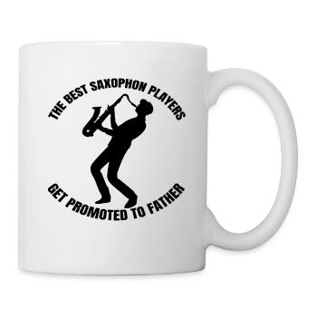Saxophone Papa Musique Saxophone Père Papa Saxophoniste - Mug blanc - blanc - Droite