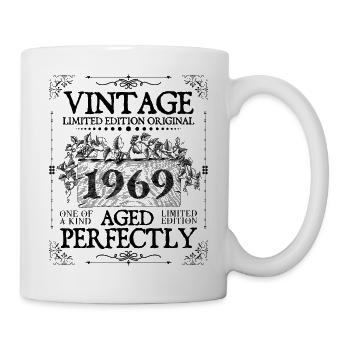 1969| Vintage Perfekt gealtert seit 1969 Geburtstag - Tasse - Weiß - Rechts