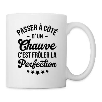 Chauve perfection, Cadeau humour homme chauve - Mug blanc - blanc - Droite
