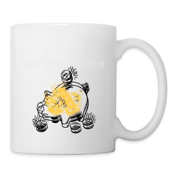 Cash & Gold Is King Cool Designs T-Shirt Cadeau - Mug blanc - blanc - Droite