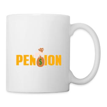 Support Pension Fairness Retro Awesome T-Shirt - Tasse - Weiß - Rechts