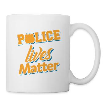 Police Lives Matter Awesome Retro T-Shirt Present - Mug - white - Right